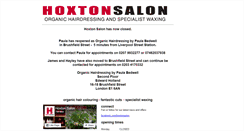 Desktop Screenshot of hoxtonsalon.com