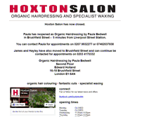 Tablet Screenshot of hoxtonsalon.com